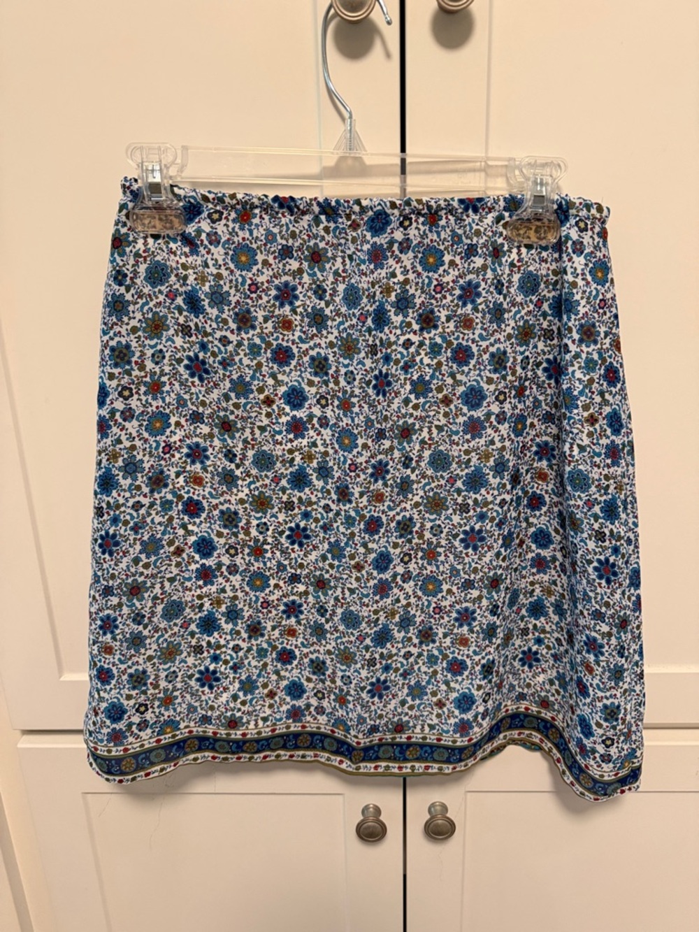 All that Jazz Blue Floral Mini Skirt